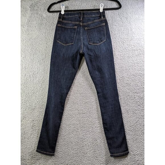 Frame Denim Jeans Womens 27 Ali High Rise Skinny Blue Destroyed Kingland Rip - Picture 2 of 16